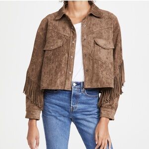 Blank NYC :: Fringe Suede Jacket (S)